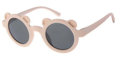 Round rubberized sunglasses for children 0-4 years - Beige